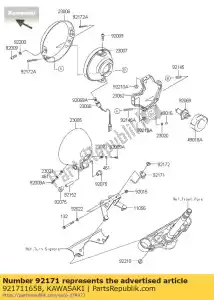 Kawasaki 921711658 pince, faisceau de lampe de signalisation - La partie au fond