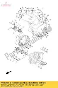 yamaha 9341011X0000 circlip - Lado inferior