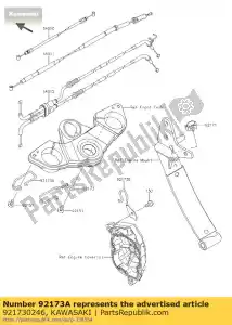 kawasaki 921730246 abrazadera, cable de embrague zx1000gbf - Lado inferior