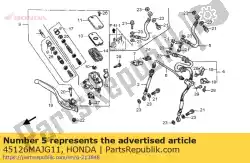 Ici, vous pouvez commander le tuyau, frein fr a auprès de Honda , avec le numéro de pièce 45126MAJG11: