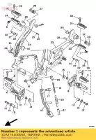 1UA274100000, Yamaha, ensemble repose-pieds avant (gauche) yamaha lc 4ce2 spain 214ce-352s1 rd tdm 350 850 1986 1988 1991 1992 1993 1994 1995 1996 1997 1998 1999 2000 2001, Nouveau