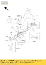 Ici, vous pouvez commander le logement-assy-control, auprès de Kawasaki , avec le numéro de pièce 460910017: