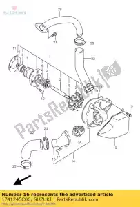 Suzuki 1741245C00 conector - Lado inferior