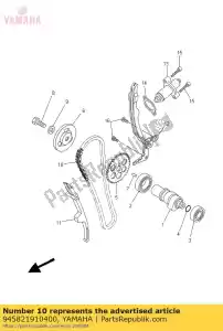 yamaha 945821910400 cadeia - Lado inferior