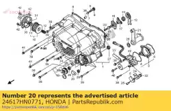 Aqui você pode pedir o engrenagem, redução (7 / 43t) em Honda , com o número da peça 24617HN0771: