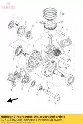 Aquí puede pedir engranaje, conducir de Yamaha , con el número de pieza 3D7115360000: