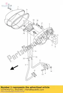 suzuki 1374141F11 cubierta, segundo aire - Lado inferior