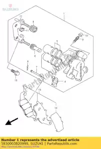 suzuki 5930003B20999 pinza de montaje, fr - Lado inferior