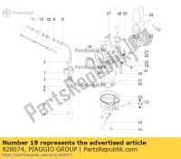 828074, Aprilia, Parafuso de ajuste da válvula de gás, Novo