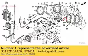 Honda 33112MCAA70 cover, tweeter - Bottom side