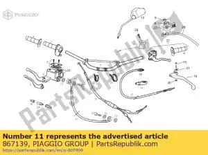 Piaggio Group 867139 front brake hose - Bottom side