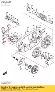 suzuki 2148114F00 damper,movable - Bottom side