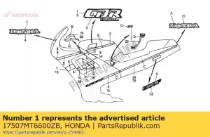 Honda 17507MT6600ZB merk, tank * type2 * - Onderkant