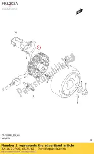 suzuki 3210129F00 stator coil - Bottom side