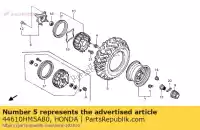 44610HM5A80, Honda, hub comp., fr. wiel honda trx 350 400 450 2000 2001 2002 2003 2004 2005 2006 2007, Nieuw