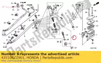 43510KZZ901, Honda, cilindro subconjunto., rr. si honda crf  r l x m crf250l crf250m crf250la crf250rla 250 , Nuevo