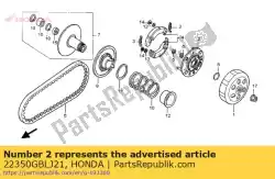 Qui puoi ordinare piastra comp., azionamento da Honda , con numero parte 22350GBLJ21: