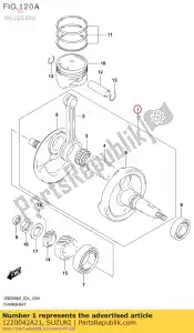 suzuki 1220042A21 conjunto de virabrequim - Lado inferior