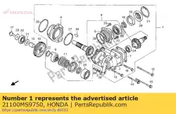 Qui puoi ordinare caso completo, lato g da Honda , con numero parte 21100MS9750: