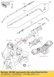 Kawasaki 391880049 fita, 40x50 - Lado inferior