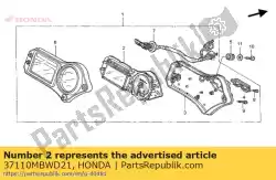 Aqui você pode pedir o montagem do medidor, velocidade e tacômetro em Honda , com o número da peça 37110MBWD21: