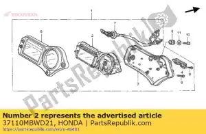 Honda 37110MBWD21 montagem do medidor, velocidade e tacômetro - Lado inferior