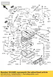 Kawasaki 921901416 rura, zawór-filtr powietrza - Dół