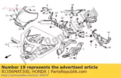 Tutaj możesz zamówić uszczelka, górna pokrywa pokrywy od Honda , z numerem części 81356MAT300: