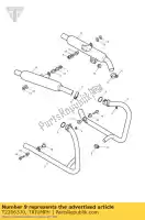 T2206370, Triumph, silencieux d'échappement r triumph bonneville & bonneville t100 efi bonneville efi > 380776 bonneville t100 efi 865 2007 2008 2009 2010, Nouveau