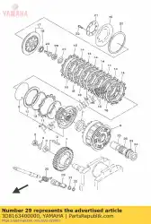 Aquí puede pedir conjunto de palanca de empuje de Yamaha , con el número de pieza 3D8163400000: