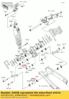 420361245, Kawasaki, manga, 15x22x57 kx125-g1 kawasaki  d kdx klx kx 125 200 250 300 500 650 1989 1990 1991 1992 1993 1994 1995 1996 1997 1998 1999 2000 2001 2002 2003 2009 2010 2011 2012 2013 2014 2015 2016 2017 2018 2019 2020 2021, Novo