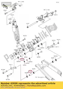 kawasaki 420361245 huls, 15x22x57 kx125-g1 - Onderkant