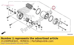 Ici, vous pouvez commander le ensemble moteur, démarreur auprès de Honda , avec le numéro de pièce 31200MGE641: