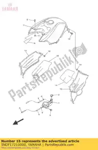 yamaha 5NDF17210000 couvercle, côté 2 - La partie au fond