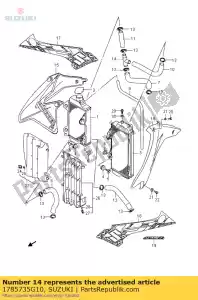 Suzuki 1785735G10 joint,radiator - Bottom side