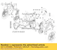 66713400BR, Piaggio Group, parafango anteriore destro     , Nuovo