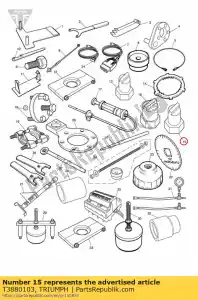 triumph T3880103 wrench, engine mounting - Bottom side