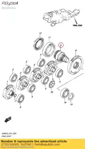 Suzuki 2732210G00 cubo, unidade final - Lado inferior