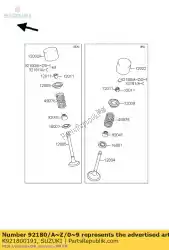 Here you can order the shim,t=3. 100 from Suzuki, with part number K921800191: