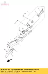 beschermer, geluiddemper 1 van Yamaha, met onderdeel nummer 4D3147180000, bestel je hier online: