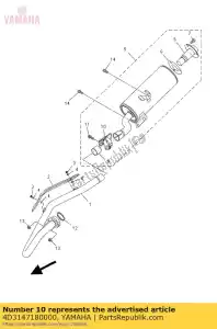 yamaha 4D3147180000 protecteur, silencieux 1 - La partie au fond