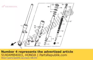 honda 51404MB4003 placa, junta de resorte - Lado inferior