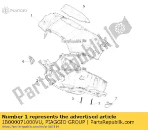 Piaggio Group 1B000071000VU lenkerdeckel vorn - Lado inferior