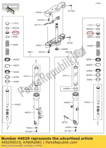 kawasaki 440290019 zadelvork veer vn900bff - Onderkant