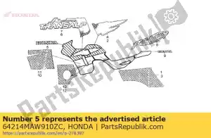 Honda 64214MAW910ZC marchio, cappuccio superiore * tipo4 * - Il fondo