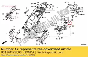 honda 80116MKSE00 luz de licencia brkt - Lado inferior