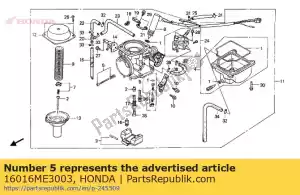 honda 16016ME3003 schroeven set - Onderkant