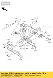 Here you can order the arm-comp-swing,silver from Kawasaki, with part number 330011622CE: