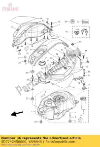 yamaha 5D7242450000 grafica, serbatoio carburante 2 - Il fondo