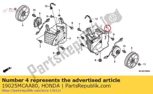 Honda 19025MCAA80 air guide, l. radiator - Bottom side